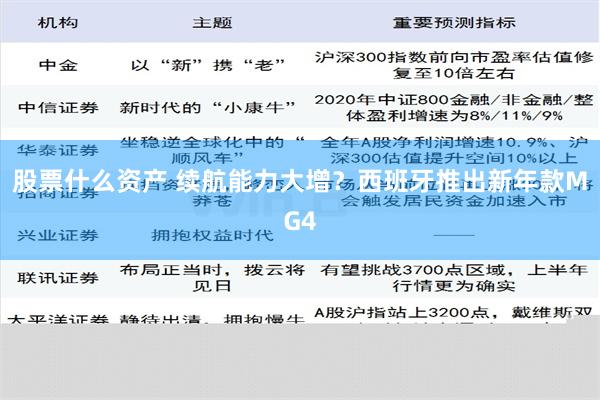 股票什么资产 续航能力大增？西班牙推出新年款MG4