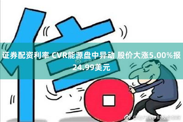 证券配资利率 CVR能源盘中异动 股价大涨5.00%报24.99美元