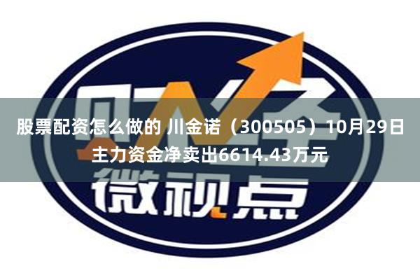 股票配资怎么做的 川金诺（300505）10月29日主力资金净卖出6614.43万元