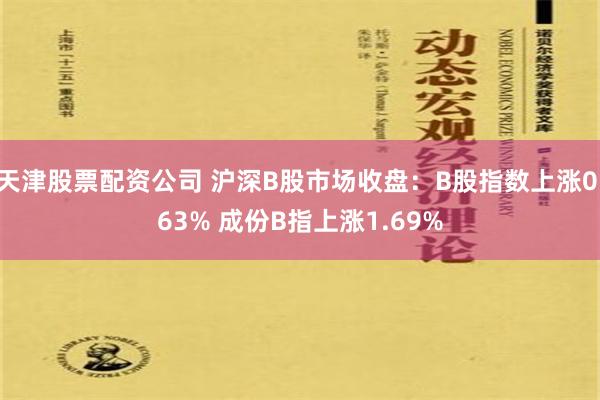 天津股票配资公司 沪深B股市场收盘：B股指数上涨0.63% 成份B指上涨1.69%