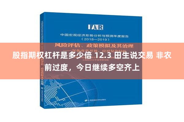 股指期权杠杆是多少倍 12.3 田生说交易 非农前过度，今日继续多空齐上